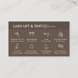 Bruin Gold Lash Lift Tint Aftercare Instructions Visitekaartje