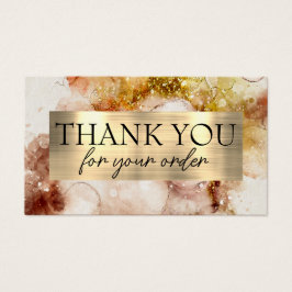 Bruin Gold-waterverf - bedankt voor de kortingskaa Visitekaartje