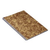 Bruin Goldish Liquid Swirl Pattern Notitieboek (Rechterzijde)