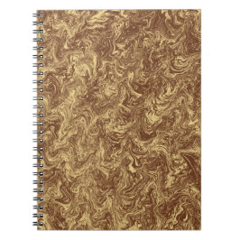 Bruin Goldish Liquid Swirl Pattern Notitieboek