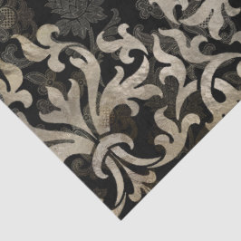 Bruin Gotische Vintage Filigree Patroon Tissuepapier