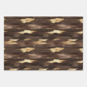 Bruin Goud Abstract Inpakpapier Vel (Voorkant 3)