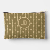 Bruin Goud & Crème Grote Tekst Met Bloemen Etui (Achterkant)