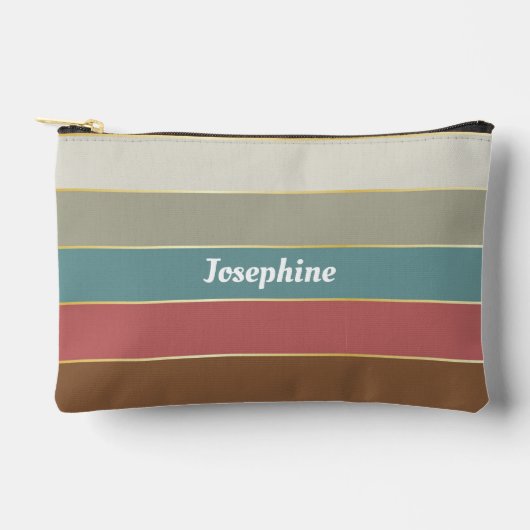 Bruin goud Custom Summer Color Block Stripes Etui (Voorkant)