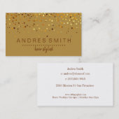 Bruin Goud Glitter Haar Stylist Visitekaartje (Voorkant / Achterkant)