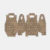 Bruin Goud Glitter Leopard Print Bedankdoosjes (Uitgevouwen)
