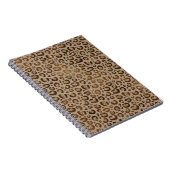 Bruin Goud Glitter Leopard Print Notitieboek (Rechterzijde)