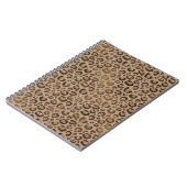 Bruin Goud Glitter Leopard Print Notitieboek (Linkerzijde)