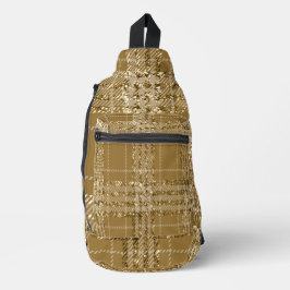 BRUIN & GOUD GLITTER LOOK PLAID PATROON SLING BAG