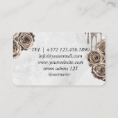 Bruin Goud Glitter Mousserende Drips Visitekaartje (Achterkant)