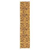 Bruin Goud Grunge Steampunk Patroon Tafelloper (Voorkant)