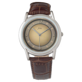 Bruin goud horloge