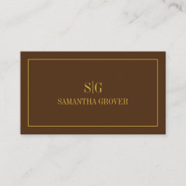 Bruin Goud | Minimalistische moderne professional Visitekaartje