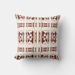 Bruin Goud Off-White Southwest Look Kleine Mozaïek Kussen