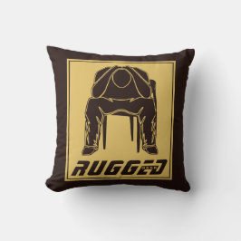 bruin goud Rugged Man Holding Head | Man voor denk Kussen