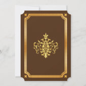 Bruin Goud Traditionele Islamitische Moslim Bruilo Kaart (Achterkant)