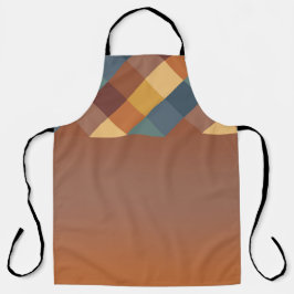 BRUIN GOUD TURQUOISE BLAUW HERFST GEOMETRISCH PATR SCHORT
