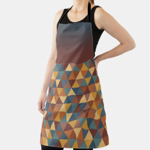 BRUIN GOUD TURQUOISE BLAUW HERFST GEOMETRISCH PATR SCHORT