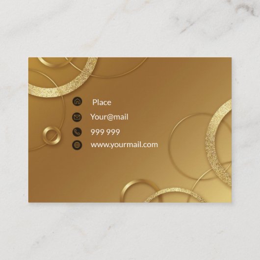 Bruin goud visitekaartje (Achterkant)