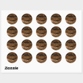 Bruin gouden agaat dank u sticker (Vel)