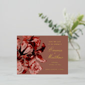 Bruin gouden Bohemian Garden Weddenschap Save the  Folie Feestdagen Briefkaart (Staand Voorkant)