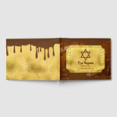 Bruin Gouden Chocolade Bar Mitzvah Bat Mitzvah Gastenboek (Volledig)