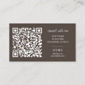 Bruin | Gouden Glitter | Foto | QR-code | Sociaal Visitekaartje (Achterkant)