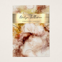 Bruin gouden waterverf ketting display kaart