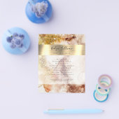 Bruin goudglitter waterverf flyer (Enkel)