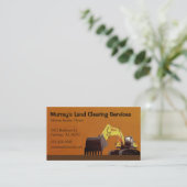 Bruin graafmachines visitekaartje (Staand voorkant)