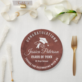 Bruin Graduation Party Sweet Personalized Naam Papieren Bordje