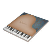 Bruin Grand Piano Aangepaste Musical Tegeltje (Zijkant)