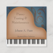 Bruin Grand Piano Memorable Music Industry Vierkante Visitekaartje (Voorkant)