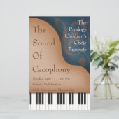 Bruin Grand Piano Overweging-Poster en concertprog (Staand voorkant)