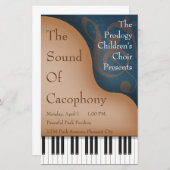 Bruin Grand Piano Overweging-Poster en concertprog (Voorkant / Achterkant)