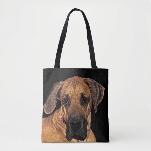 Bruin Great Dane Dog Animal Canvas tas (Voorkant)