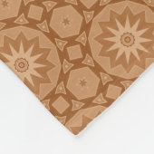 Bruin Grieks bloemontwerp Fleece Deken (Hoek)