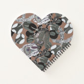 Bruin grijs bloemmotief notitieboek (Achterkant)