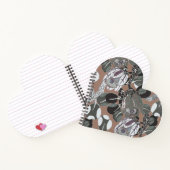 Bruin grijs bloemmotief notitieboek (Binnen)