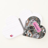 Bruin grijs bloemmotief notitieboek (Binnen)