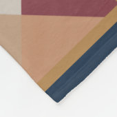 Bruin grijs Donker Mauve Taupe Squares Mosaic Patt Fleece Deken (Hoek)