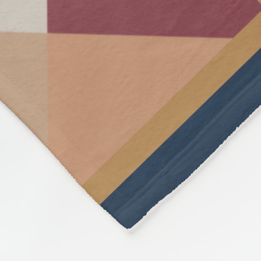 Bruin grijs Donker Mauve Taupe Squares Mosaic Patt Fleece Deken (Hoek)