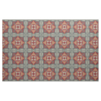 Bruin Grijs Donkerrood Oranje Taupe Beige Etnische Stof