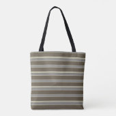Bruin Grijs en Crème Tote Bag (Achterkant)