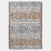 Bruin Grijs Modern Woven Deken (Voorkant Verticaal)