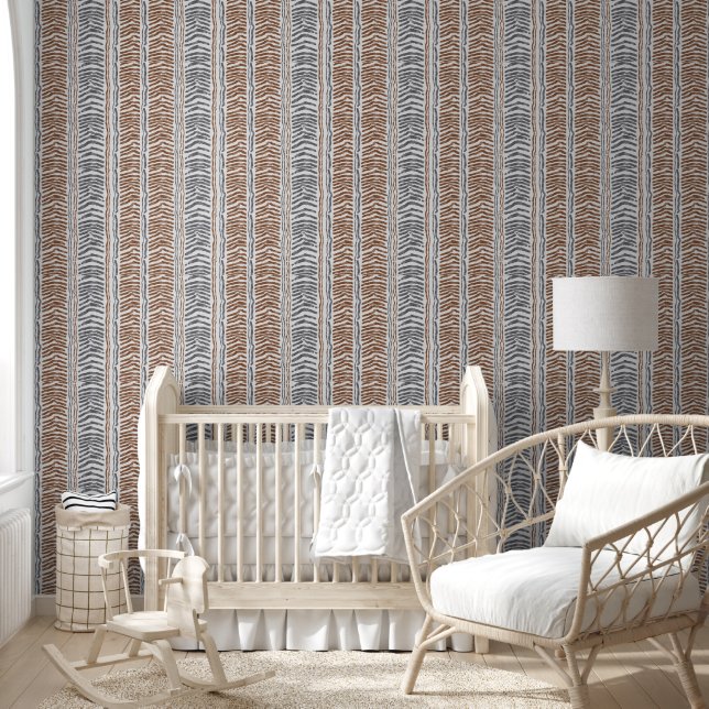 Bruin grijs moderne afneembare behang (Kinderen)