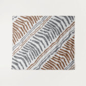 Bruin Grijs Moderne Boho Wandhanger Wandkleed (Voorkant (horizontaal))