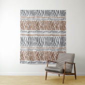 Bruin Grijs Moderne Boho Wandhanger Wandkleed (In situ)