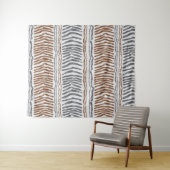 Bruin Grijs Moderne Boho Wandhanger Wandkleed (In Situ (horizontaal))