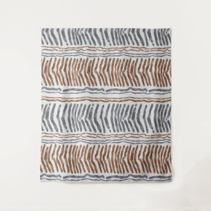 Bruin Grijs Moderne Boho Wandhanger Wandkleed